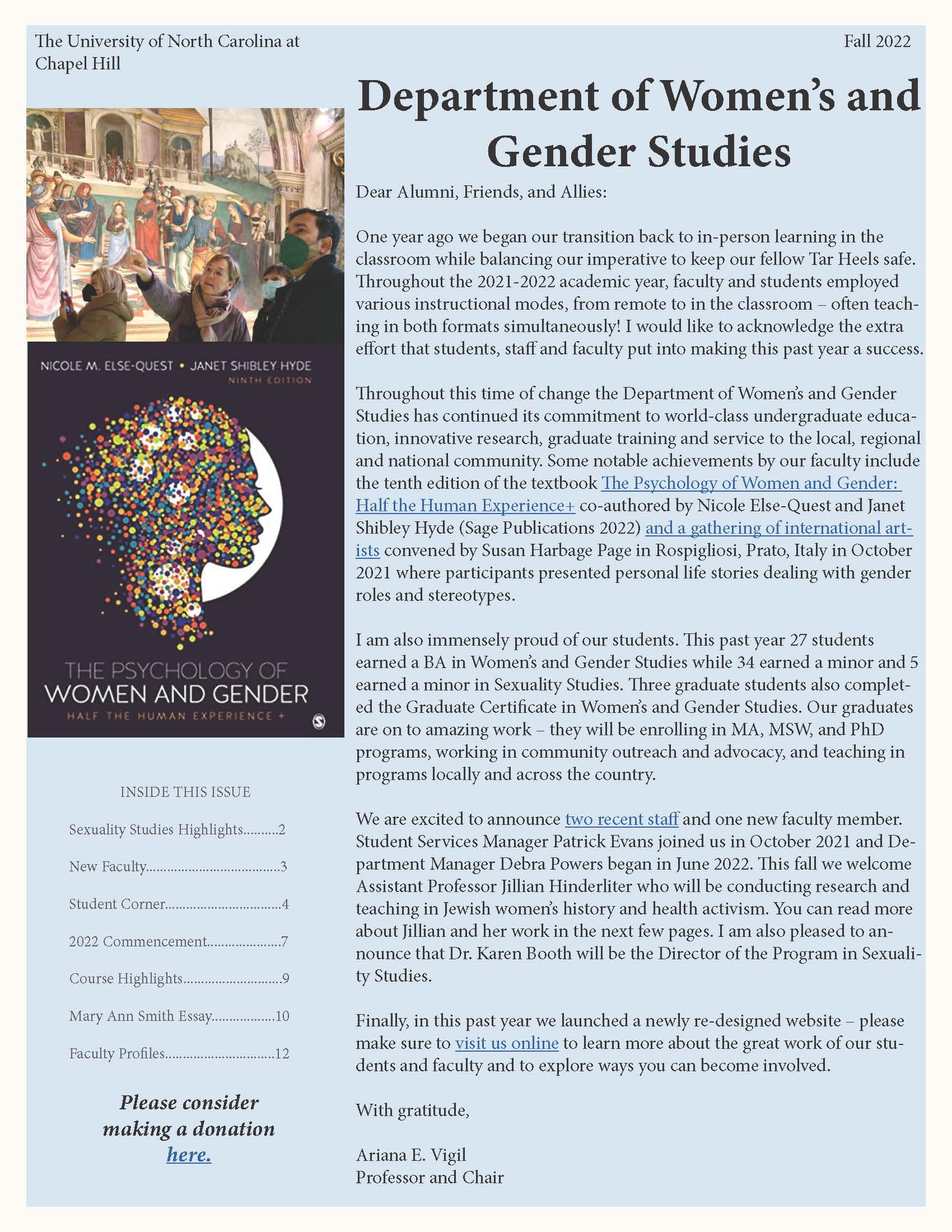 Fall 2022 WGST Newsletter